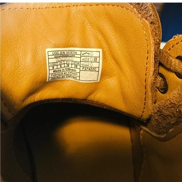 UGG Tan High-Top Sneakers with Suede Finish